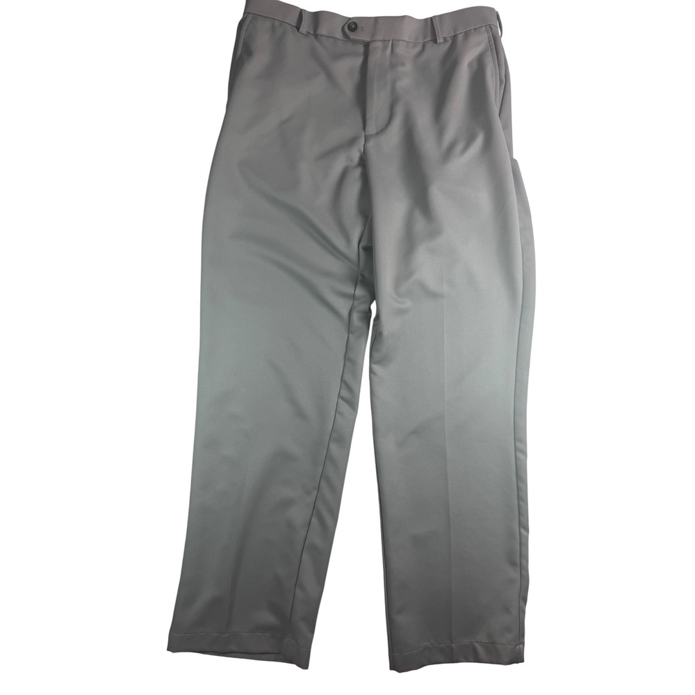 IZOD Golf Classic Gray Dress‎ Pants Men's 34x32 Preppy Flat Front